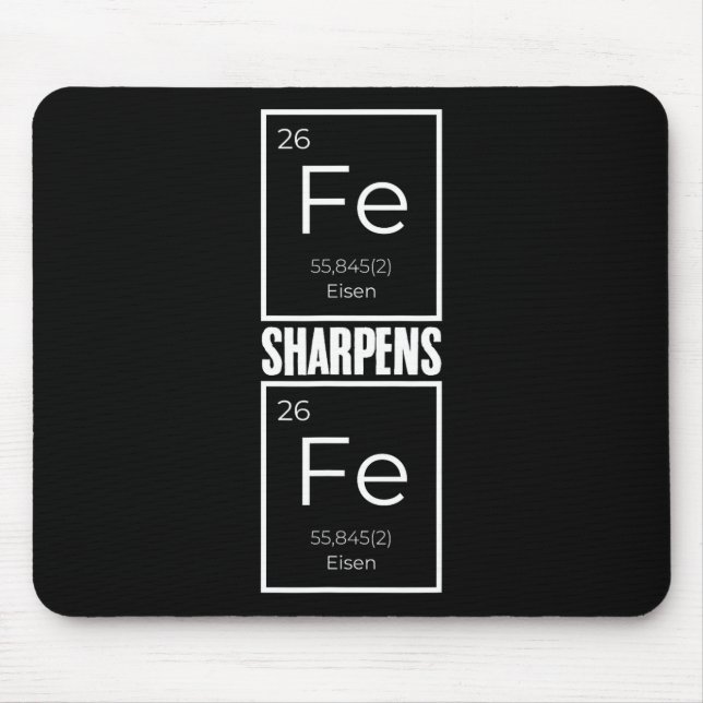 Iron Sharpens Iron Bible Verse Periodic Table Chri Mouse Pad (Front)