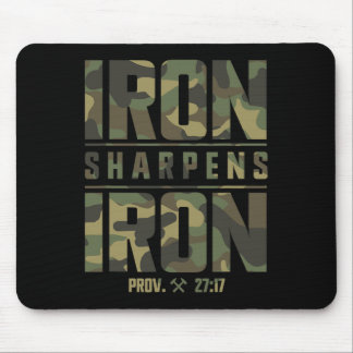 Iron Sharpens Iron Christian Men Camo Scripture Gy Mouse Pad