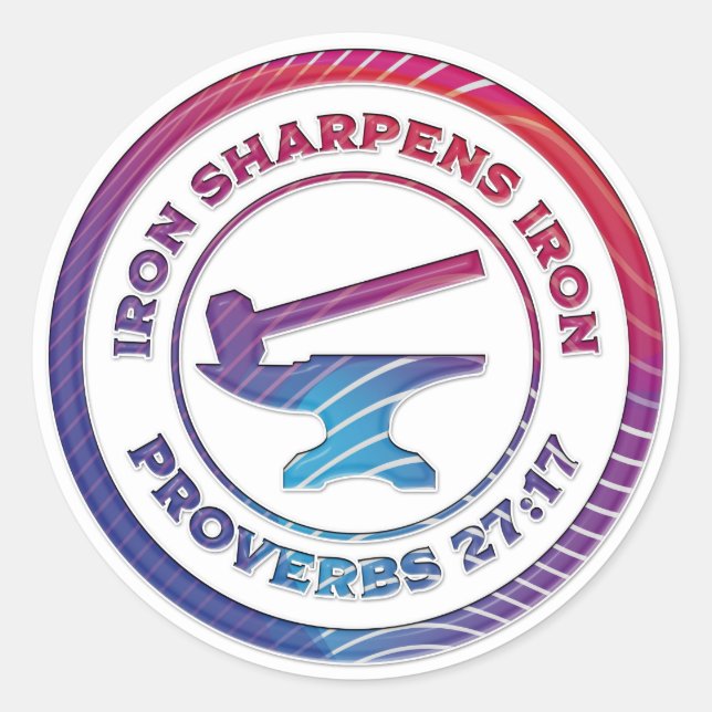 Iron Sharpens Iron Classic Round Sticker (Front)