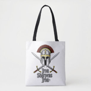 Iron Sharpens Iron Essential Christian Inspiration Tote Bag