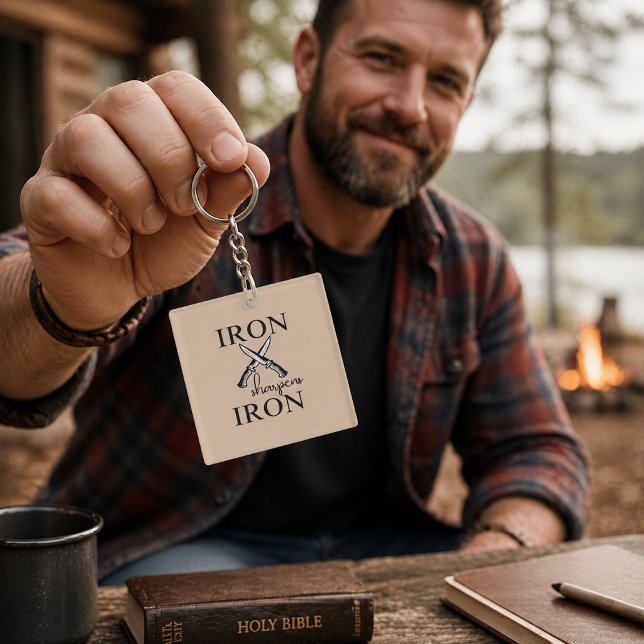 Iron sharpens Iron Knife Christian Key Ring (Creator Uploaded)