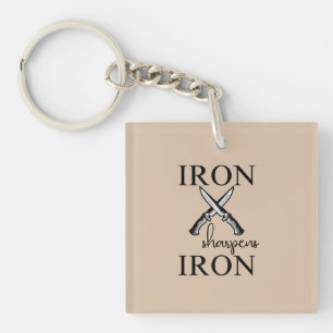 Iron sharpens Iron Knife Christian Key Ring