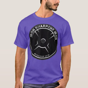 Iron Sharpens Iron Proverbs 2717 Christian workout T-Shirt