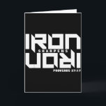 Iron Sharpens Iron Proverbs 27_17 Bible Verse Chri Card<br><div class="desc">Iron Sharpens Iron Proverbs 27_17 Bible Verse Christian</div>