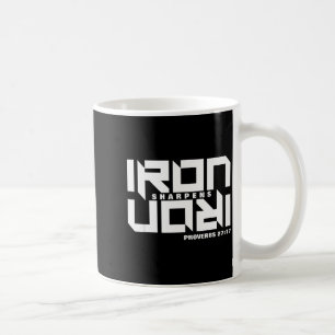 Iron Sharpens Iron Proverbs 27_17 Bible Verse Chri Coffee Mug