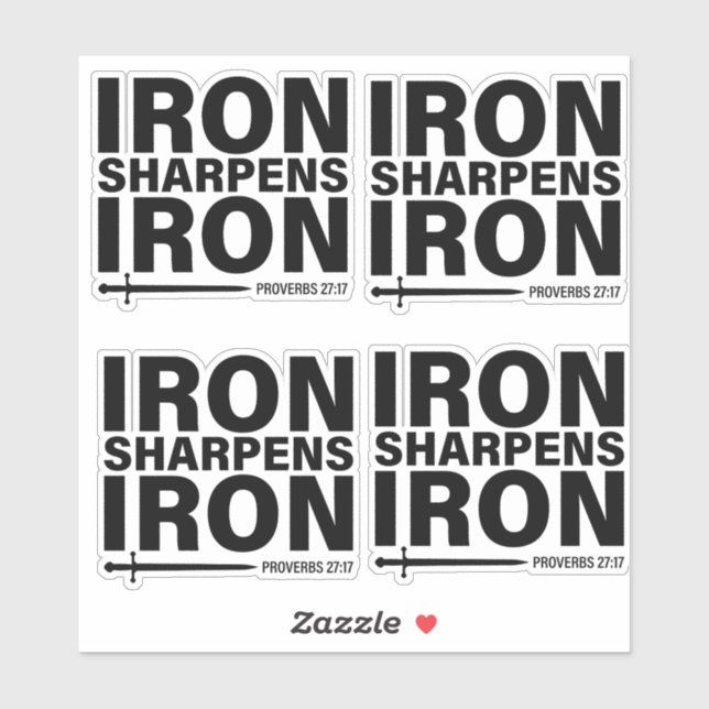  "Iron Sharpens Iron - Proverbs 27:17" Custom-cut (Sheet)