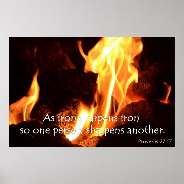 Iron sharpens iron Proverbs Poster (Front)
