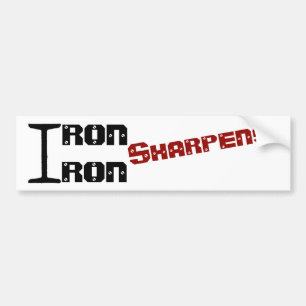 Iron Sharpens Iron sticker with RED Slant