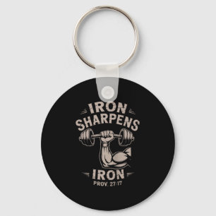 Iron Sharpens Iron Youth Christian Workout Gym Wei Key Ring