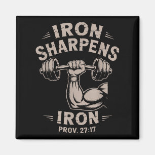 Iron Sharpens Iron Youth Christian Workout Gym Wei Magnet