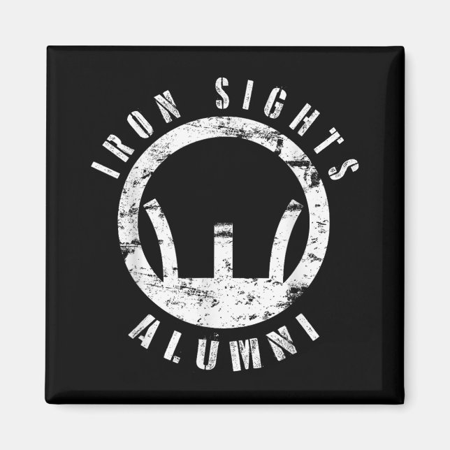 Iron Sights Alumni Boot Camp Shooting Marksmanship Magnet (Front)