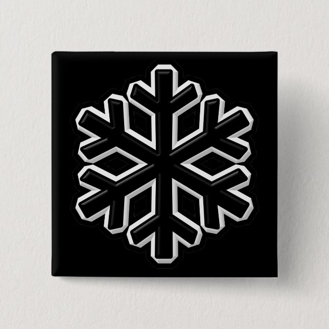 Iron Snowflake 15 Cm Square Badge (Front)