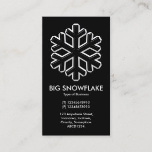 Iron Snowflake - Black Business Card