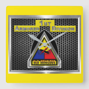 “Iron Soldiers” 1st Armored Division Square Wall Clock