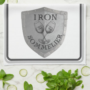 Iron Sommelier Wine Lover  Tea Towel