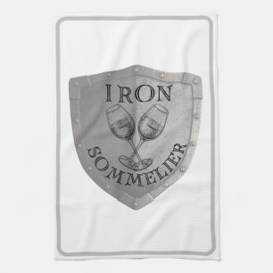 Iron Sommelier Wine Lover  Tea Towel