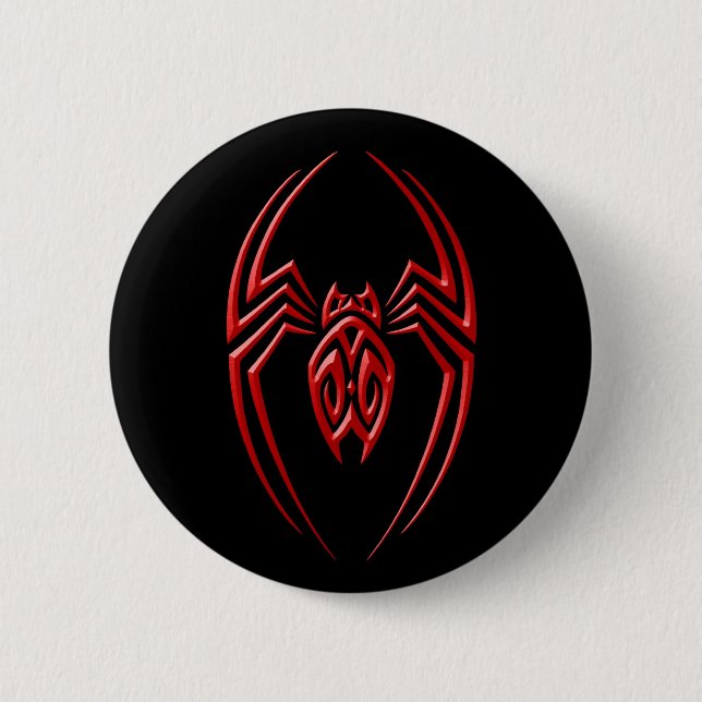 Iron Spider – Red and Black 6 Cm Round Badge (Front)