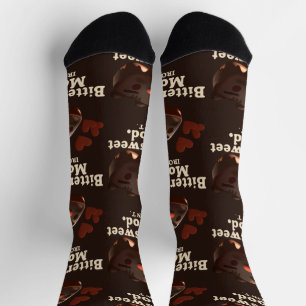 Iron T Bittersweet Mood: Dark Chocolate Cake Art Socks