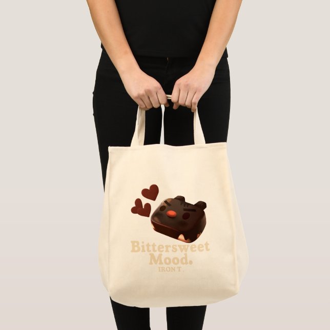 Iron T Bittersweet Mood: Dark Chocolate Cake Art Tote Bag (Front (Product))