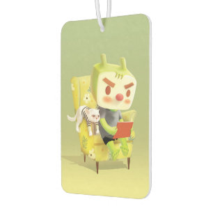 Iron T: Focus Mode On Cozy Reading Time Art Car Air Freshener