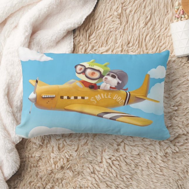 Iron T & Smile Pup: High Flying Adventure Lumbar Cushion (Blanket)