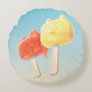 Iron T x Bunny girl: Mechanical Summer Popsicles Round Cushion