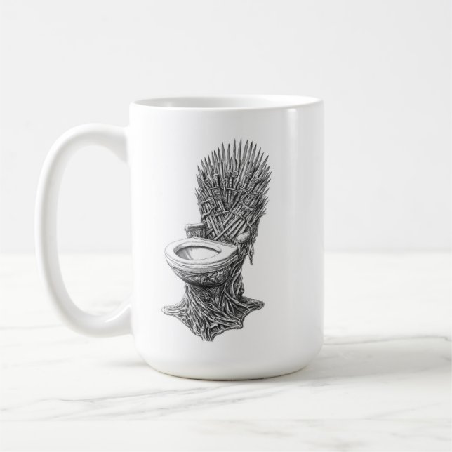 Iron Throne Toilet – Funny Game of Thrones Coffee Mug (Left)