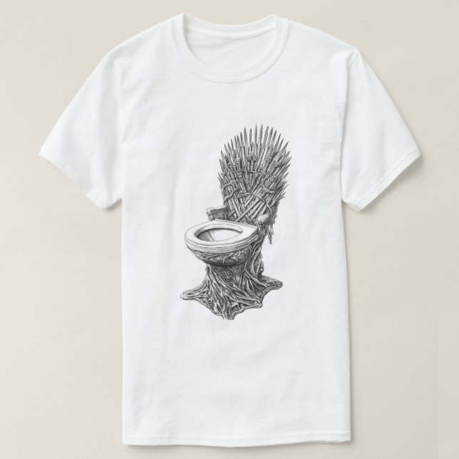 Iron Throne Toilet – Funny Game of Thrones T-Shirt (Design Front)