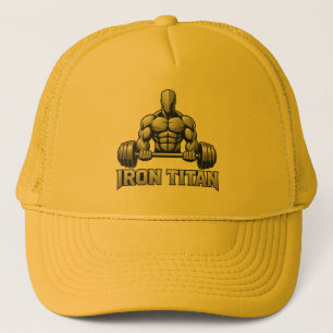 Iron Titan Fitness Logo - Heavy Lifting & Muscle M Trucker Hat