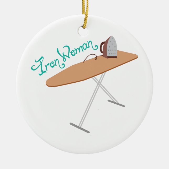 Iron Wemon Ceramic Ornament (Front)