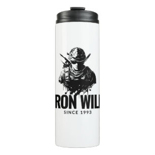 Iron Will Soldier 1993 Emblem Thermal Tumbler