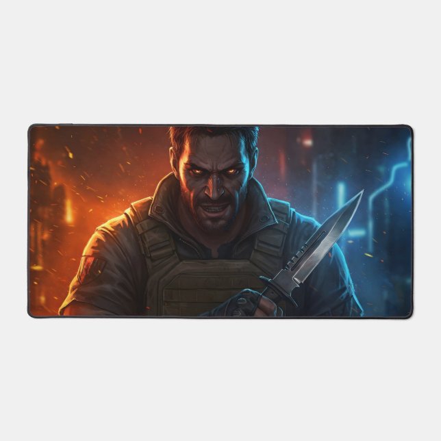Iron Wolf Desk Mat (Front)