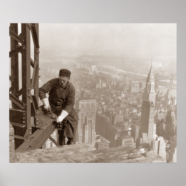 Iron Worker Empire State Building 1930 Poster (Front)