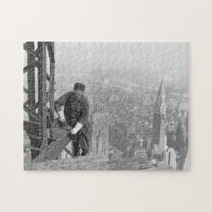 Iron Worker Framework of the Empire State 1930 Jigsaw Puzzle