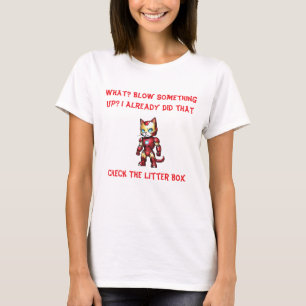 Ironcat Check The Litter Box T-Shirt