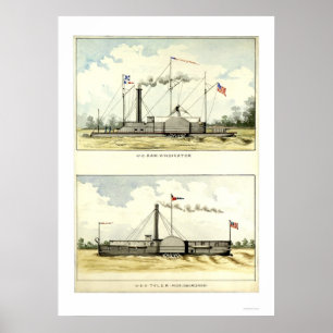 Ironclad Vindicator by D.M.N. Stouffer in 1864 Poster