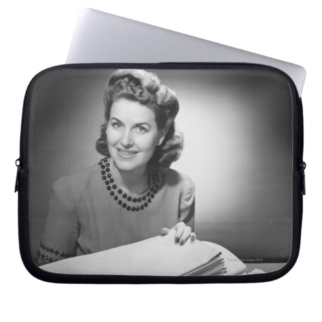 Ironed Linen and Towels Laptop Sleeve (Front)