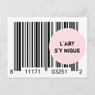 Ironème « L'art s'y nique » Postcard