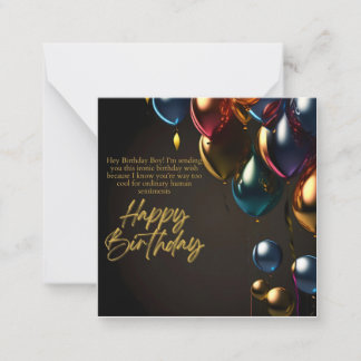 Ironic Birthday Boy Card