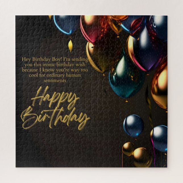 Ironic Birthday Boy Jigsaw Puzzle (Vertical)