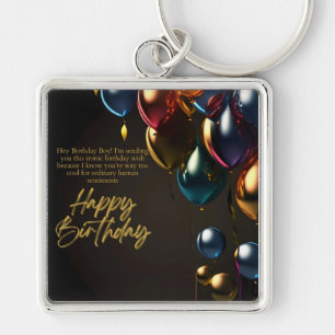 Ironic Birthday Boy Key Ring
