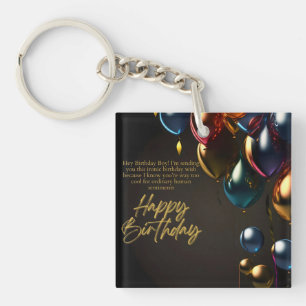 Ironic Birthday Boy Key Ring
