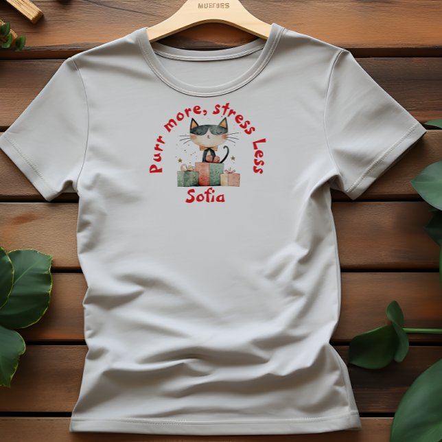 Ironic Festive Gift Cat lover name red T-Shirt (Creator Uploaded)