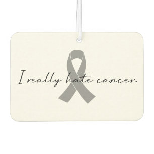 Ironic I Really Hate Cancer   Any Colour Ribbon Car Air Freshener