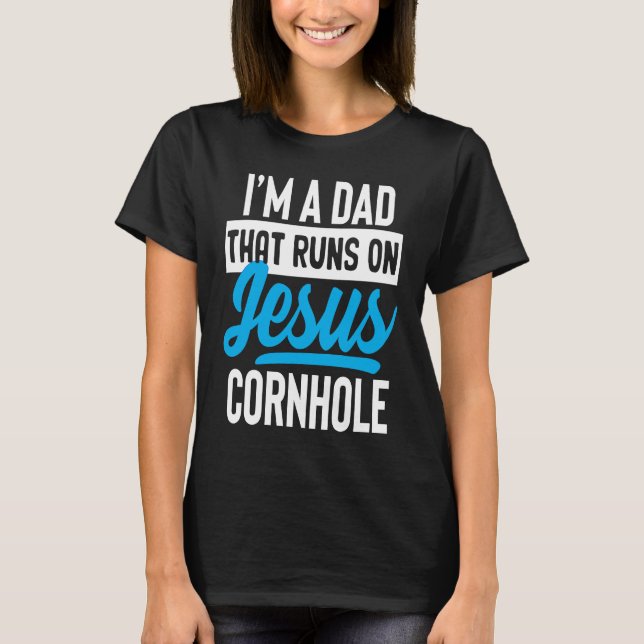 Ironic Jesus Cornhole Odd Humor Sarcastic Weird  C T-Shirt (Front)