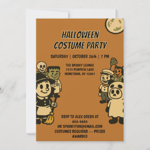 Ironic Monster Halloween Costume Party Invitation