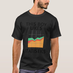 Ironic Saying Boy Likes Data Statistician Nerd T-Shirt