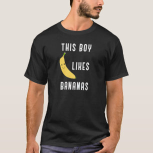 Ironic Saying This Boy Likes Bananas Tropical Frui T-Shirt