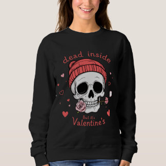 Ironic Valentine Skull Sweatshirt