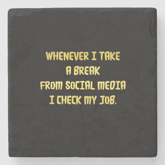 Ironic Workplace Priorities Stone Coaster (Front)